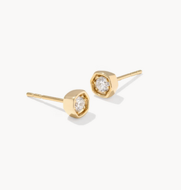 KENDRA SCOTT 0.2 ct Lab Grown White Diamond Davie 14k Yellow Gold Studs