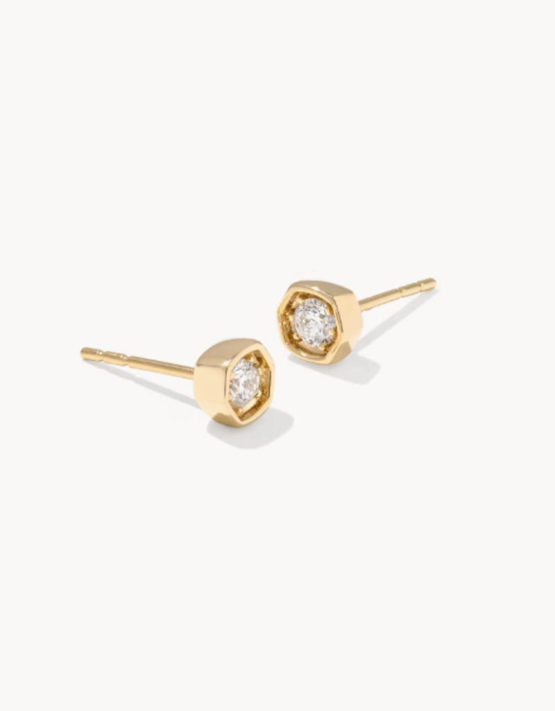 KENDRA SCOTT 0.2 ct Lab Grown White Diamond Davie 14k Yellow Gold Studs