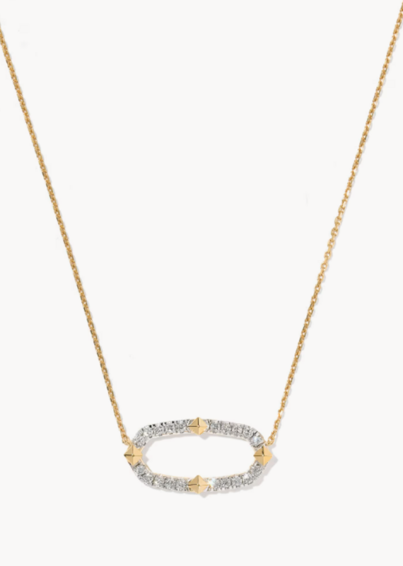 KENDRA SCOTT 0.26 ct Lab Grown White Diamond Astrid 14k Yellow Gold Short Pendant