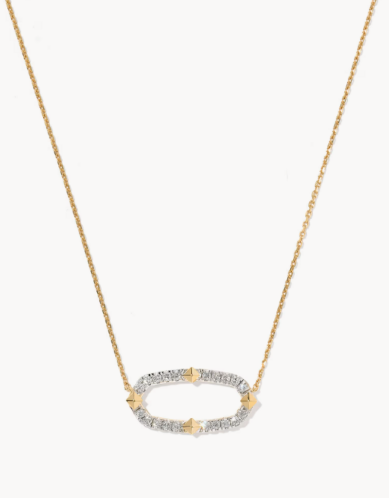 KENDRA SCOTT 0.26 ct Lab Grown White Diamond Astrid 14k Yellow Gold Short Pendant