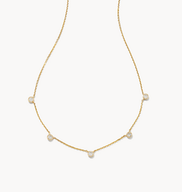 KENDRA SCOTT 0.3 ct Audrey 14k Yellow Gold Strand Necklace in White Diamond