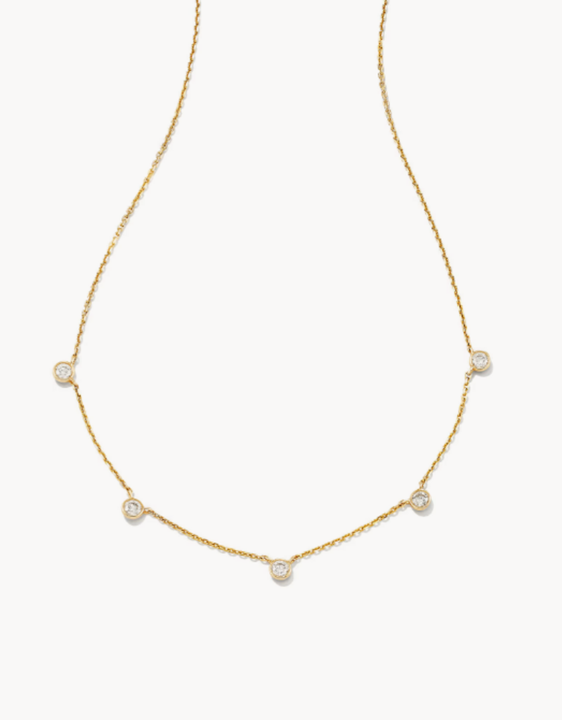 KENDRA SCOTT 0.3 ct Audrey 14k Yellow Gold Strand Necklace in White Diamond