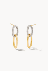 KENDRA SCOTT 0.42 ct Elisa 14k Yellow Gold Interlocking Drop Earrings in White Diamond