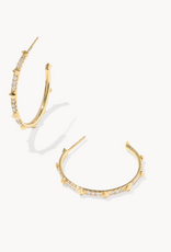 KENDRA SCOTT 0.55 ct Lab Grown White Diamond Astrid 14k Yellow Gold Hoops