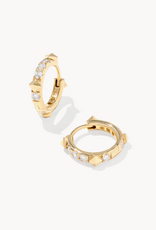 KENDRA SCOTT 0.67 ct Lab Grown White Diamond Astrid 14k Yellow Gold Huggies