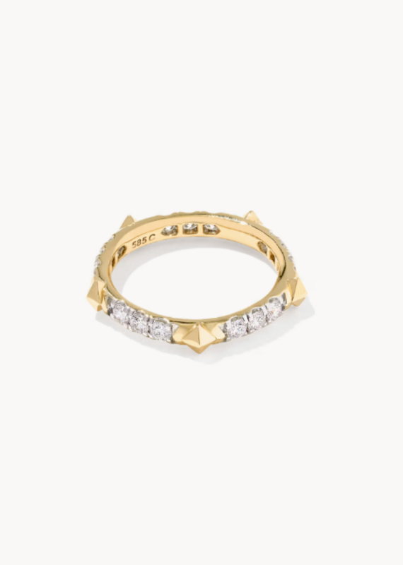 KENDRA SCOTT 0.76 ct Lab Grown White Diamond Astrid 14k Yellow Gold Band Ring