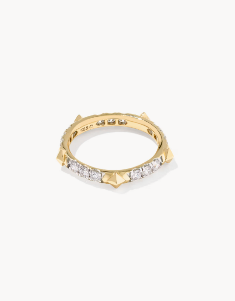 KENDRA SCOTT 0.76 ct Lab Grown White Diamond Astrid 14k Yellow Gold Band Ring