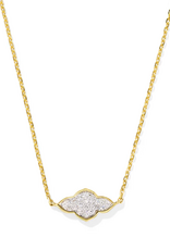 KENDRA SCOTT Abbie 14k Yellow Gold Pave Pendant Necklace
