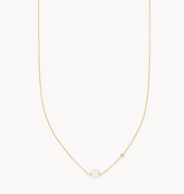 KENDRA SCOTT Cathleen 14k Yellow Gold Pendant Necklace Freshwater Cultured Pearl