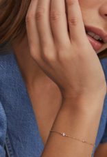 KENDRA SCOTT 0.10 ct Floating Lab Grown White Diamond Delicate Chain Bracelet in 14k Yellow Gold