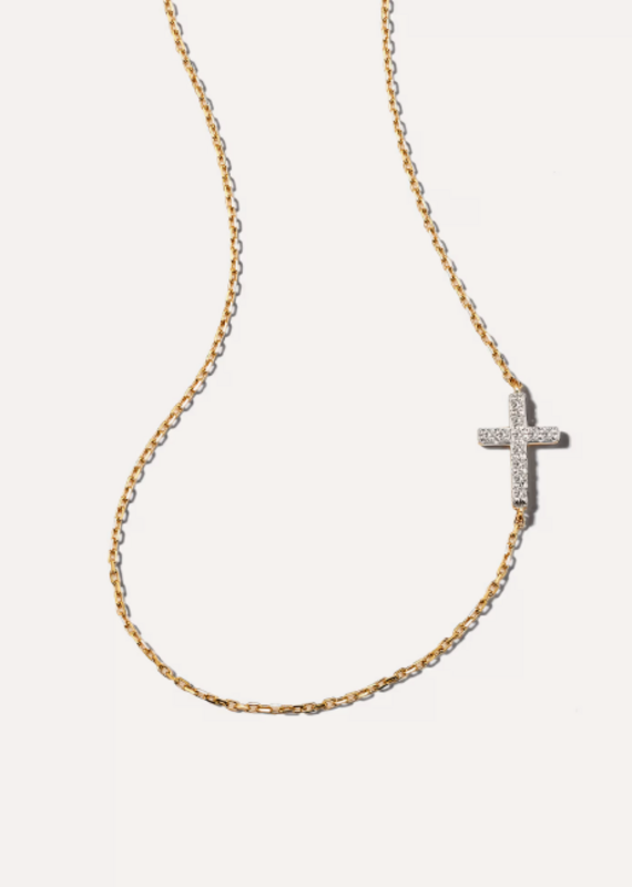 KENDRA SCOTT Cross Strand Necklace in 14k Yellow Gold