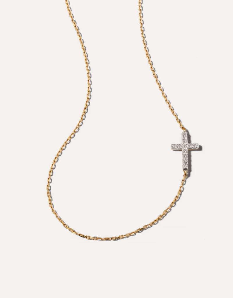 KENDRA SCOTT Cross Strand Necklace in 14k Yellow Gold