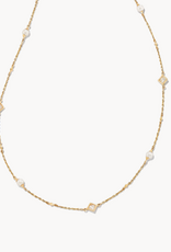 KENDRA SCOTT Michelle 14k Yellow Gold Strand Necklace in Freshwater Cultured Pearl