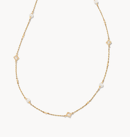 KENDRA SCOTT Michelle 14k Yellow Gold Strand Necklace in Freshwater Cultured Pearl