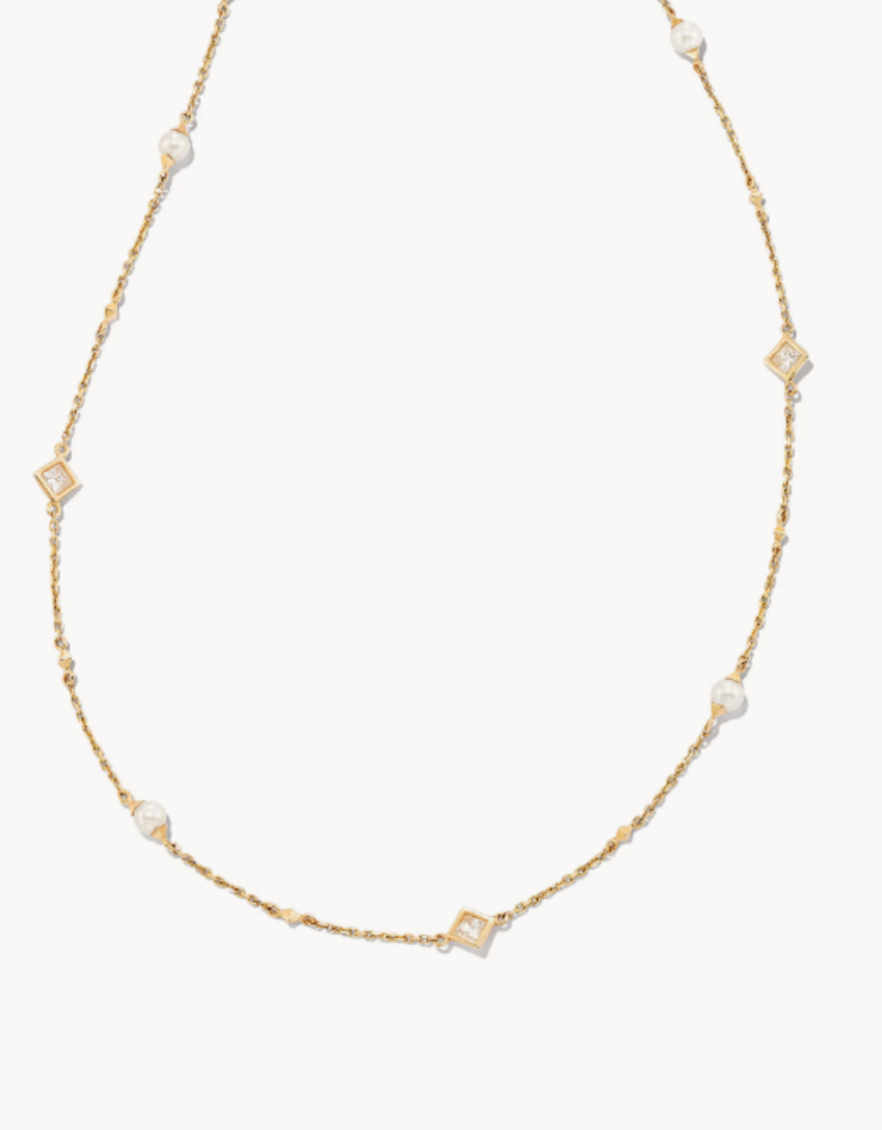 KENDRA SCOTT Michelle 14k Yellow Gold Strand Necklace in Freshwater Cultured Pearl