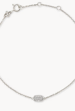 KENDRA SCOTT Millicent 14k White Gold Delicate Chain Bracelet in White Diamond