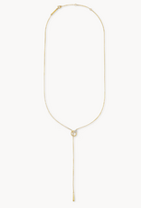 KENDRA SCOTT Tegan 14k Yellow Gold Y Necklace in White Diamond