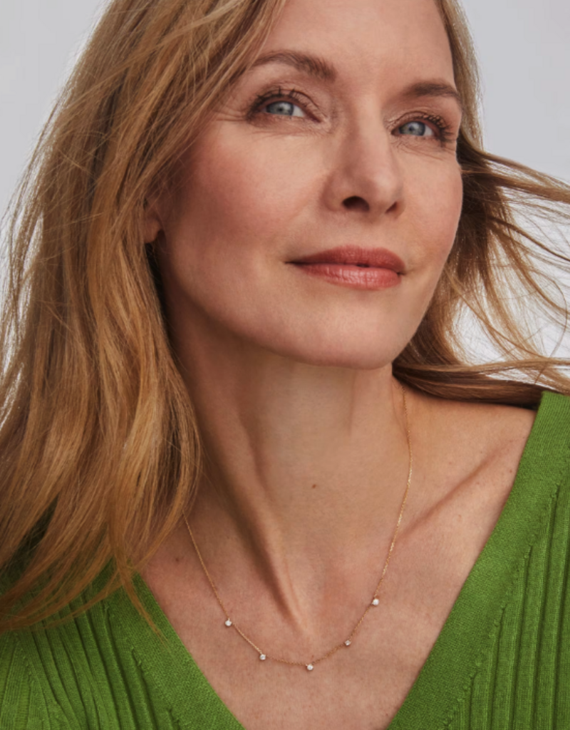 KENDRA SCOTT 0.3 ct Audrey 14k Yellow Gold Strand Necklace in White Diamond