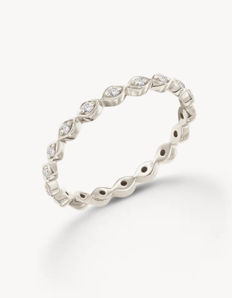 KENDRA SCOTT 0.15 ct Nicolette 14k White Gold Band Ring in White Diamond