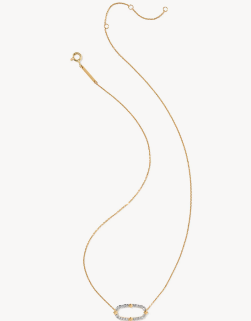 KENDRA SCOTT 0.26 ct Lab Grown White Diamond Astrid 14k Yellow Gold Short Pendant