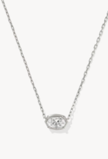 KENDRA SCOTT 1 ct Lab Grown White Diamond Custom Elisa Necklace in White Gold