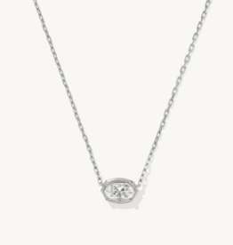 KENDRA SCOTT 1 ct Lab Grown White Diamond Custom Elisa Necklace in White Gold