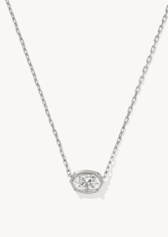 KENDRA SCOTT 1 ct Lab Grown White Diamond Custom Elisa Necklace in White Gold
