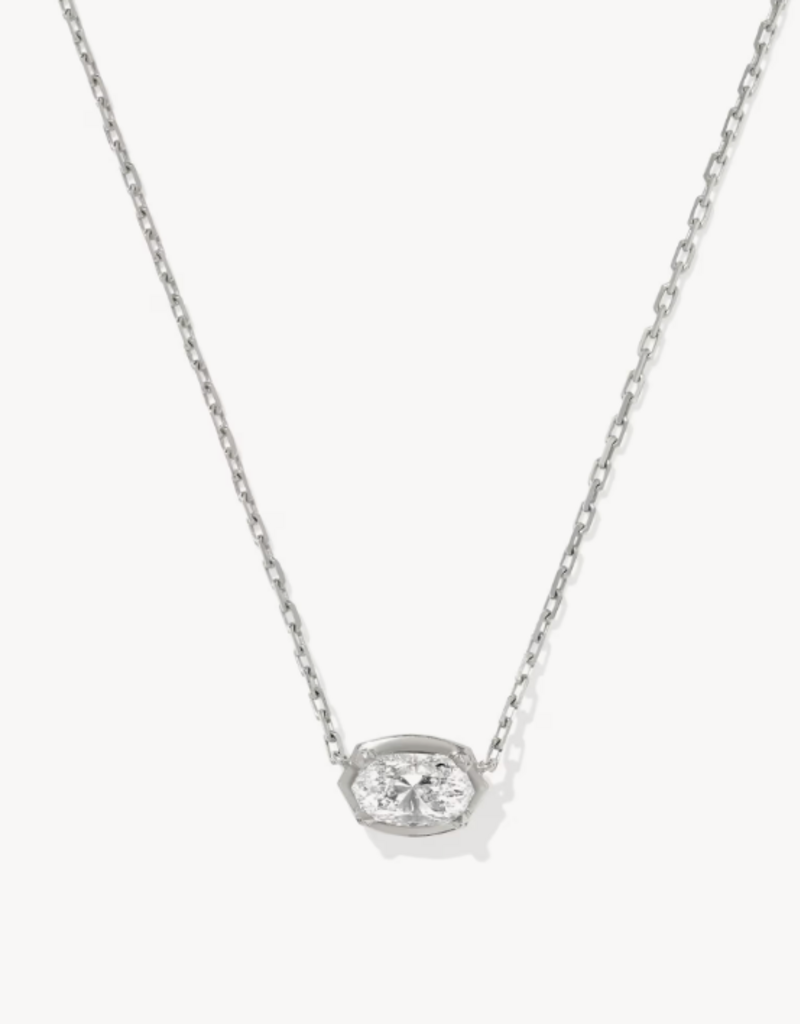 KENDRA SCOTT 1 ct Lab Grown White Diamond Custom Elisa Necklace in White Gold