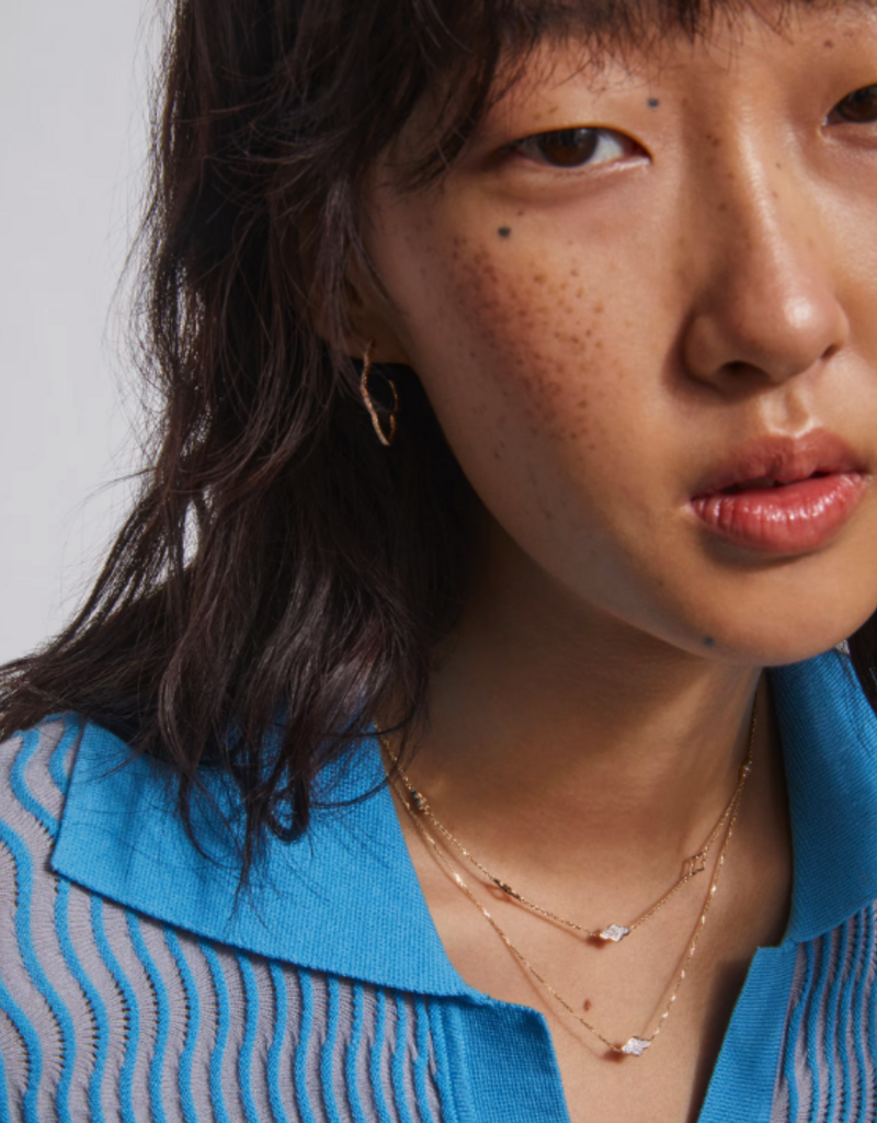 KENDRA SCOTT Abbie 14k Yellow Gold Pave Pendant Necklace