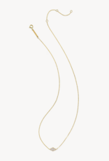 KENDRA SCOTT Abbie 14k Yellow Gold Pave Pendant Necklace