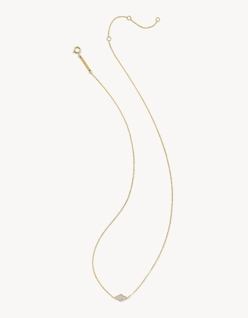 KENDRA SCOTT Abbie 14k Yellow Gold Pave Pendant Necklace