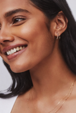 KENDRA SCOTT Astrid 14k Yellow Gold Split Hoop Earrings in White Diamond