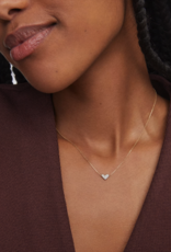 KENDRA SCOTT Heart 14k Yellow Gold Pendant Necklace in White Diamonds