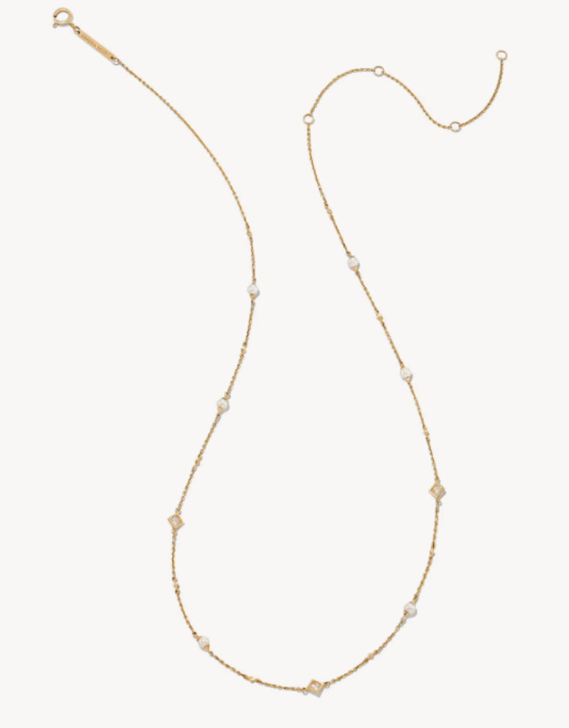 KENDRA SCOTT Michelle 14k Yellow Gold Strand Necklace in Freshwater Cultured Pearl