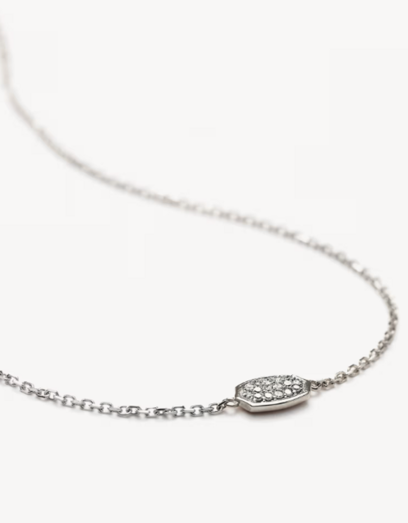 KENDRA SCOTT Millicent 14k White Gold Delicate Chain Bracelet in White Diamond