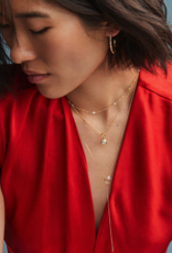 KENDRA SCOTT Tegan 14k Yellow Gold Y Necklace in White Diamond