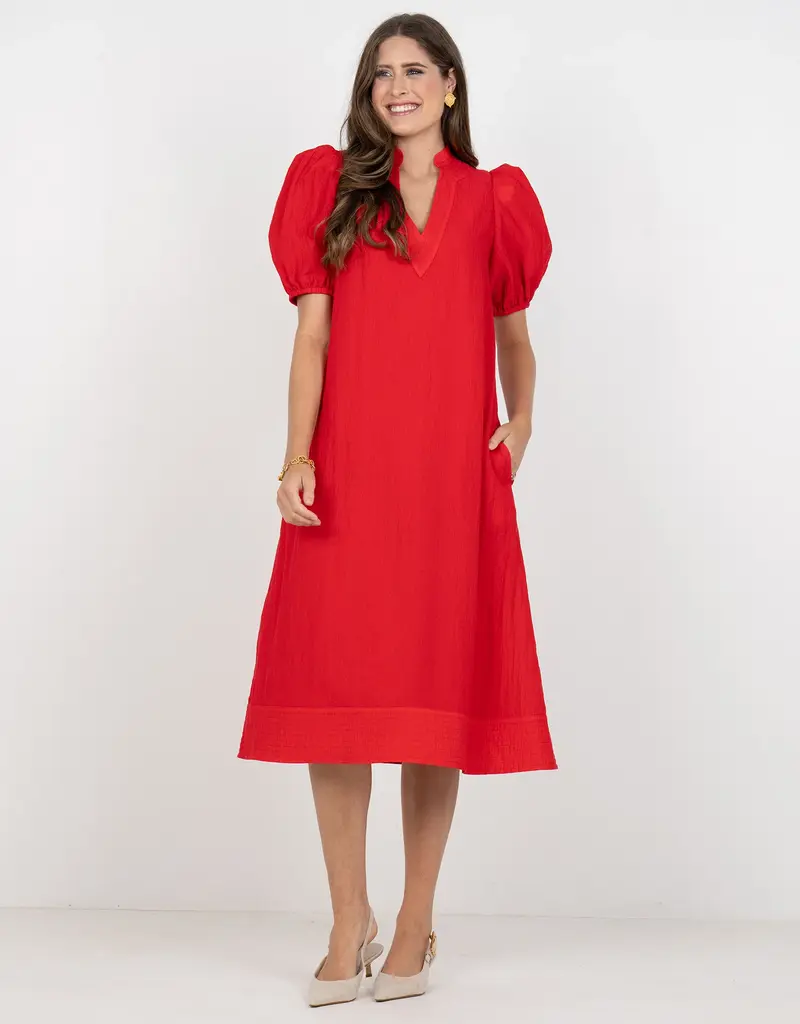 J.HOFFMAN'S Hampton Dress- Cardinal Red