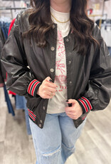J.HOFFMAN'S Aviator Bomber Jacket- Black