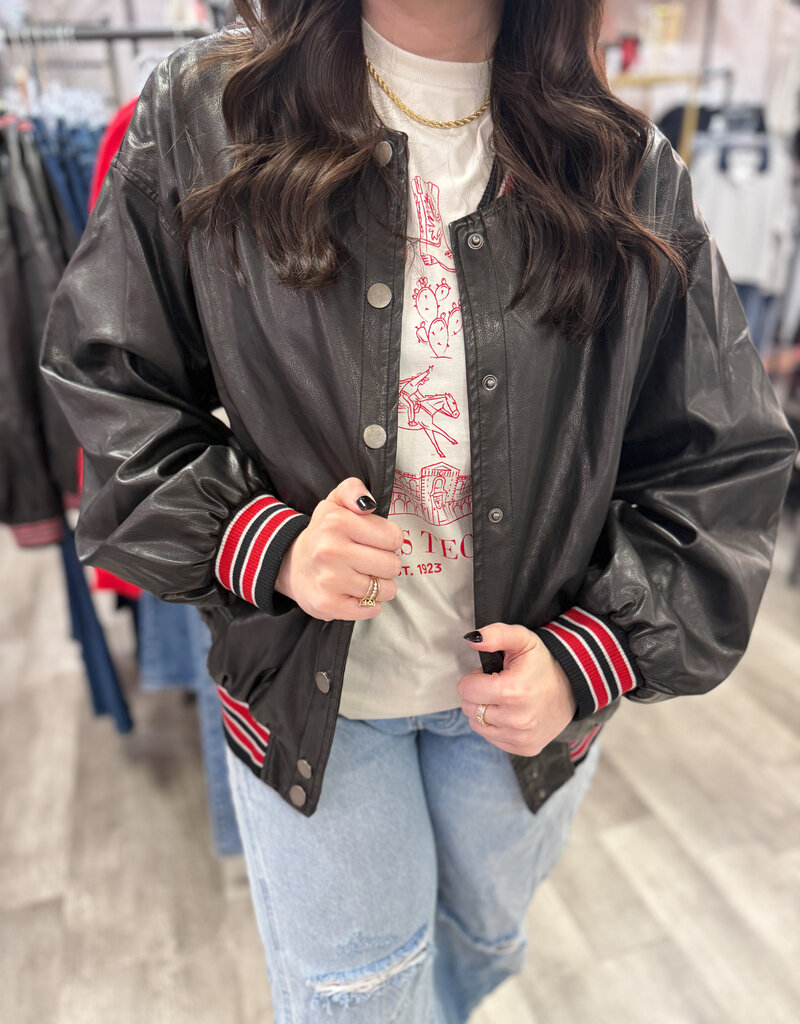 J.HOFFMAN'S Aviator Bomber Jacket- Black