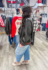 J.HOFFMAN'S Aviator Bomber Jacket- Black