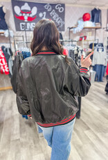 J.HOFFMAN'S Aviator Bomber Jacket- Black