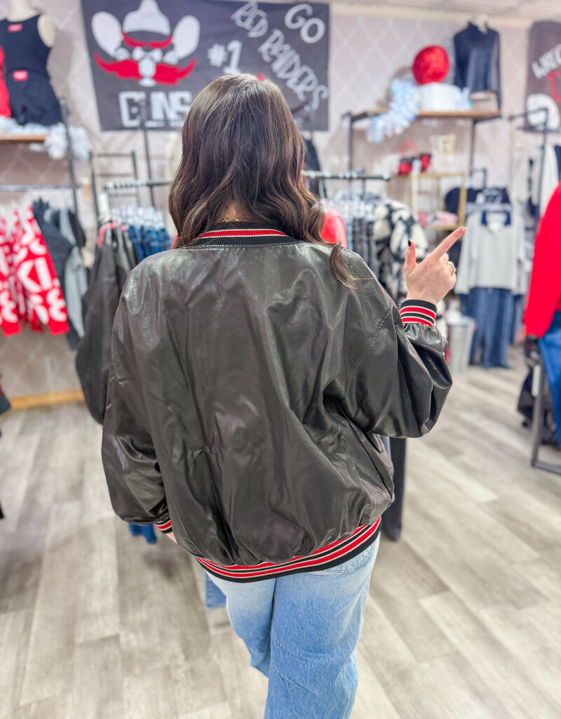 J.HOFFMAN'S Aviator Bomber Jacket- Black