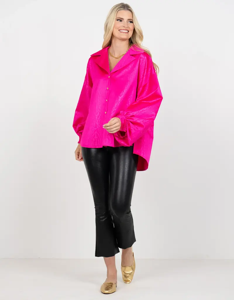 J.HOFFMAN'S Iris Top- Pink Faux Bois