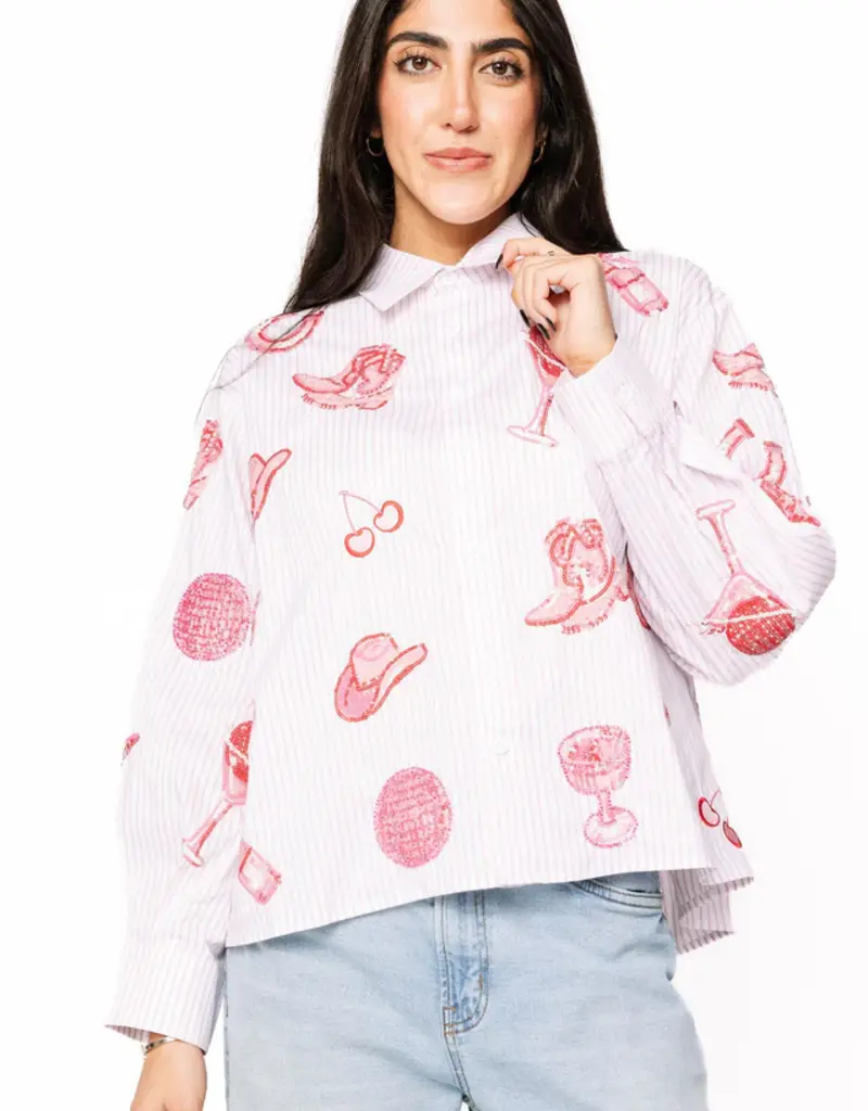 J.HOFFMAN'S Queen of Sparkles Disco Cowgirl Icon Top