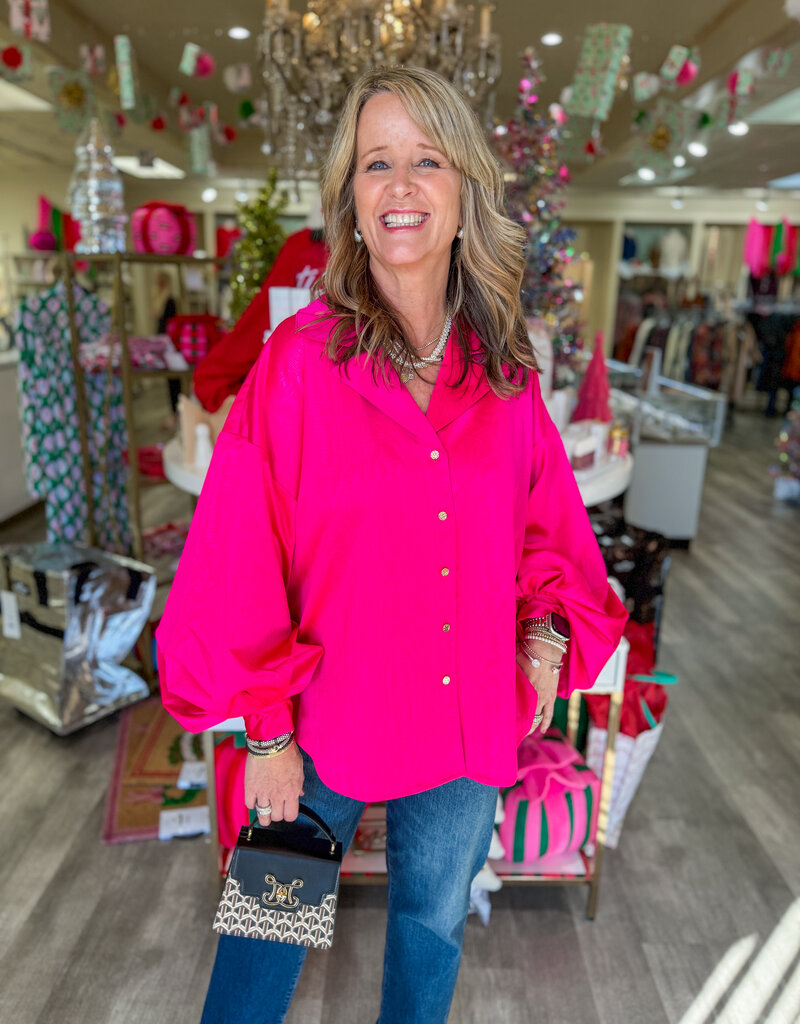 J.HOFFMAN'S Iris Top- Pink Faux Bois