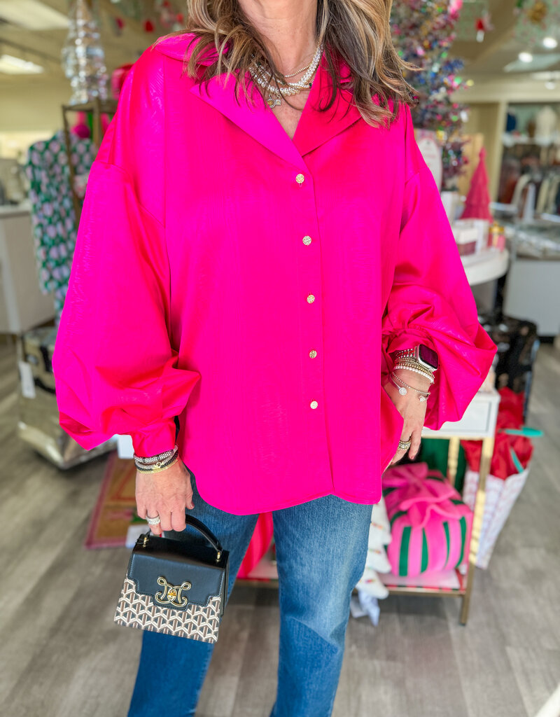 J.HOFFMAN'S Iris Top- Pink Faux Bois