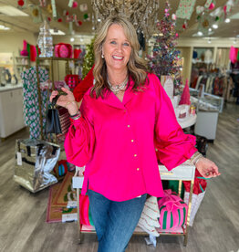 J.HOFFMAN'S Iris Top- Pink Faux Bois