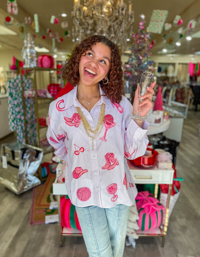 J.HOFFMAN'S Queen of Sparkles Disco Cowgirl Icon Top