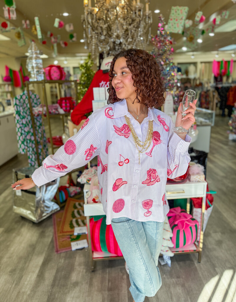 J.HOFFMAN'S Queen of Sparkles Disco Cowgirl Icon Top