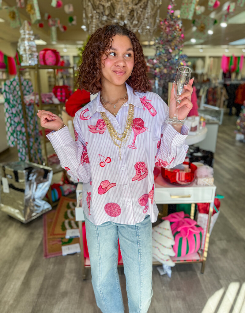 J.HOFFMAN'S Queen of Sparkles Disco Cowgirl Icon Top